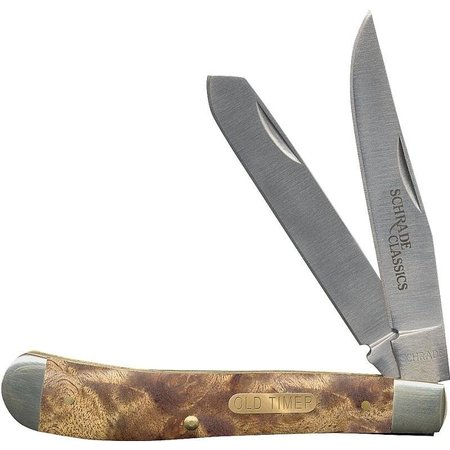 OLD TIMER Folding Pocket Knife, 3 in L Blade, 7Cr17 High Carbon Stainless Steel Blade, 2Blade 94OTW